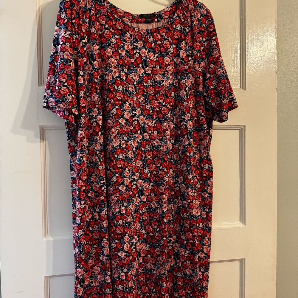 J. Jill Multicolored Casual Short Sleeve Dress